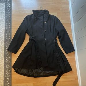 New York Yoki Women’s Black Long Pea Coat Size 2X